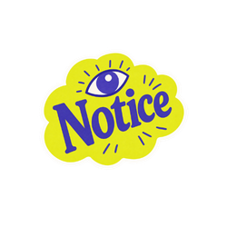 Notice sticker